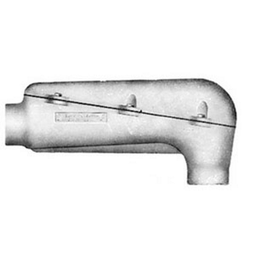 Mogul Unilet; Type LB Conduit Body With Cover and Gasket Assembly; 3-1/2 Inch, Malleable Iron, Triple-Coat (Zinc Electroplate, Chromate and Epoxy Powder Coat)