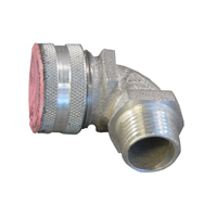 CG90-137125 Liquidtight Strain Relief Connector, 1-1/4 in Trade, 1-3/8 to 1-1/2 in Cable Openings, Cast Aluminum