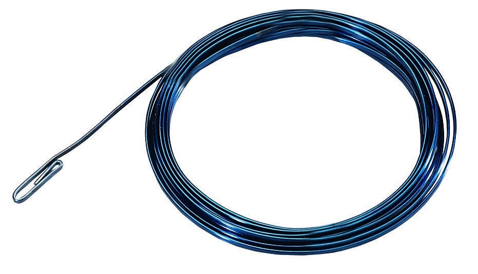 31-2128 Blued-Steel Replacement Fish Tape, 0.25 in W x 0.06 in THK Tape, 400 ft L Tape, Flat Profile, Carbon Steel Tape, Blue