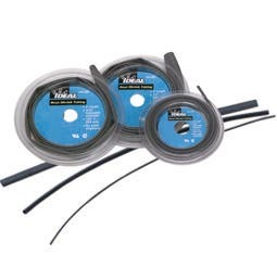 46-607 Thermo-Shrink Heat Shrink Tubing, 0.421 in ID Expanded, 0.185 in ID Recovered, 0.022 in THK Wall Recovered, 4 ft L, Polyolefin, Black
