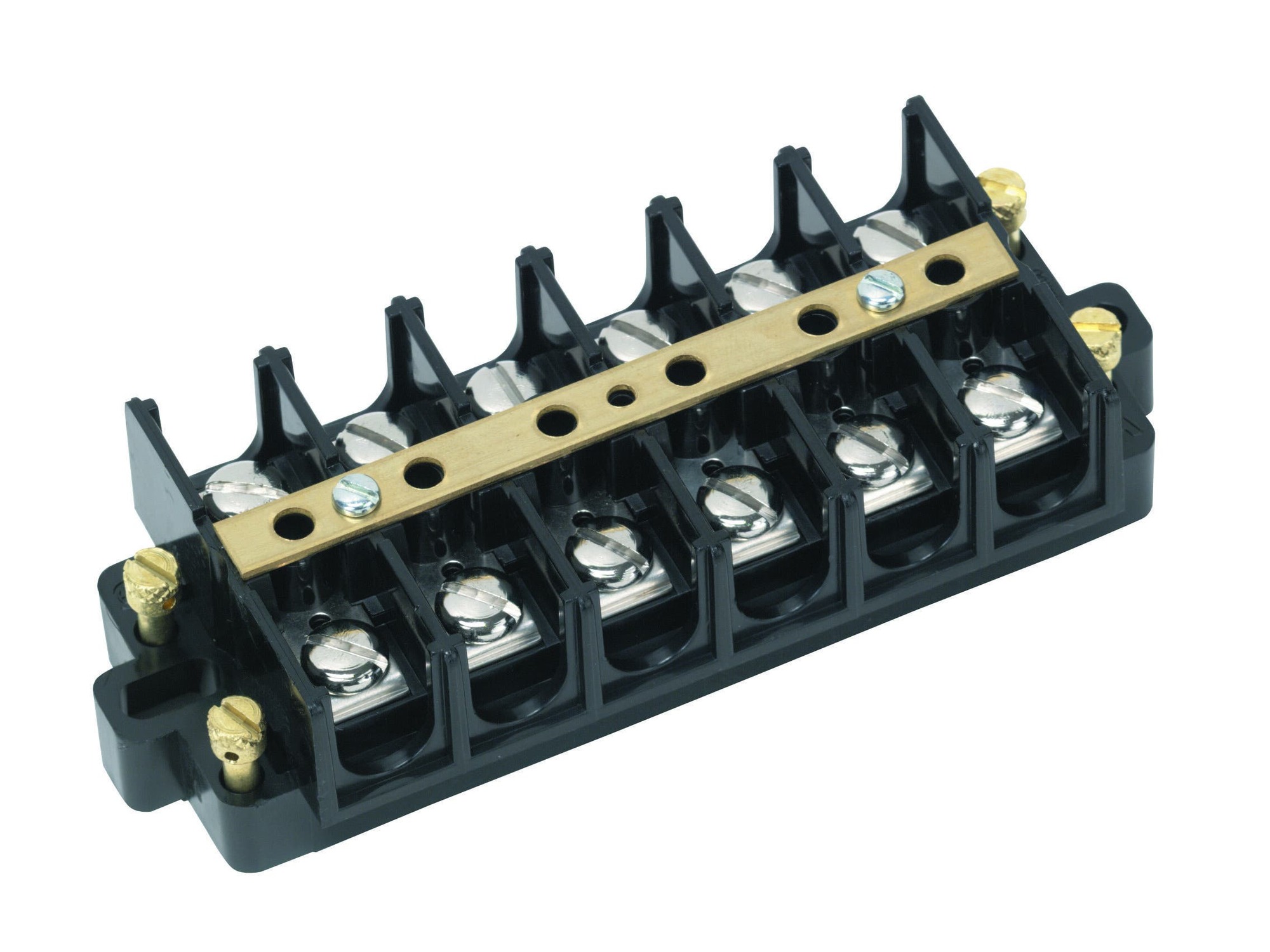 89-507 1-Piece 1-Stage Heavy Duty Terminal Strip, 600 V AC, 60 A, 22 to 6 AWG Wire