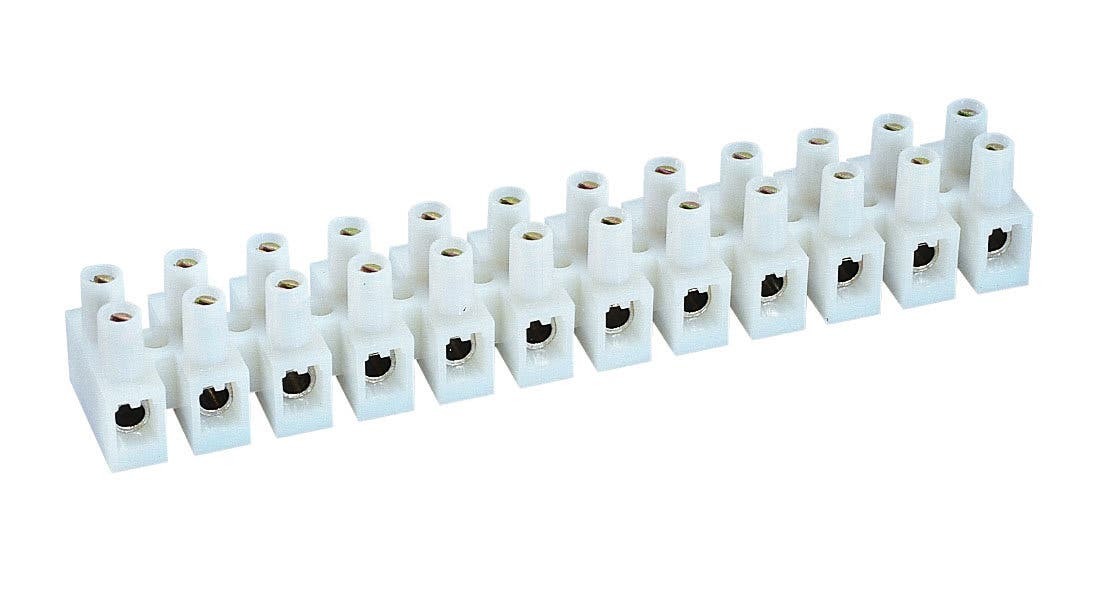 89-614 Double Row Barrier Strip, 300 V AC, 50 A, 20 to 8 AWG Wire