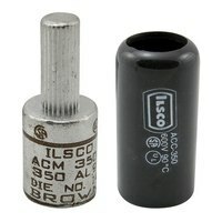 ACM-6 ClearChoice Dual Rated Pigtail Adapter With Insulating Cover, 6 AWG Conductor, Die Code: 8, 0.22 in Dia x 0.68 in L Pin, Aluminum