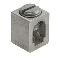 CA4RP ClearChoice Box Dual Rated Mechanical Terminal Lug, 14 to 2 AWG Aluminum/Copper Conductor, 1 Bolt Hole, 6061-T6 Aluminum Alloy