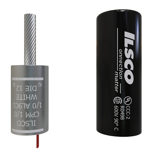 CPM-1/0 ClearChoice Dual Rated Pigtail Adapter With Insulating Cover, 1/0 AWG Conductor, Die Code: 12, 0.292 in Dia x 1-1/4 in L Pin, Aluminum/Copper