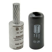 CPM-750 ClearChoice Dual Rated Pigtail Adapter With Insulating Cover, 700 to 750 kcmil Conductor, Die Code: 18, 0.814 in Dia x 2 in L Pin, Aluminum/Copper