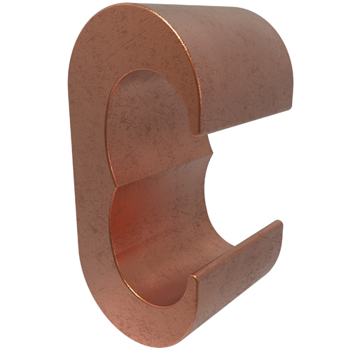 ELT-2 ClearChoice Type ELT E-Crimp Compression Connector, E, 1 to 2/0 AWG Main/Run, 1 to 2/0 AWG Tap, Copper Alloy