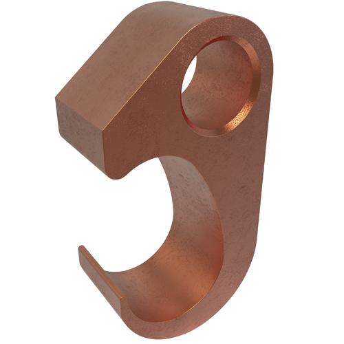 GGC-7 ClearChoice Type GGC Grounding Grid Tap Connector, 250 to 500 kcmil Conductor, 5/8 to 3/4 in Rod, Figure 6, Copper