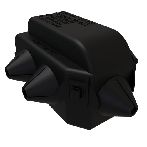 GTA-250-250-W/C ClearChoice Type GTA Dual Rated Lay-In Parallel Tap Connector With Cover, Aluminum/Copper Conductor, 1/0 AWG to 250 kcmil Run/Main, 6 AWG to 250 kcmil Tap, Aluminum