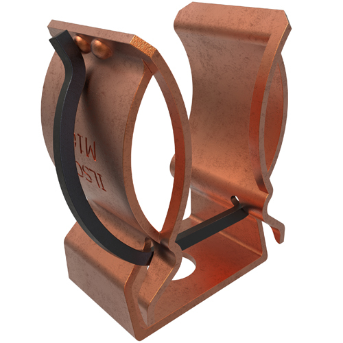 M-164 ClearChoice Type M Wire Reinforced Fuse Clip With Permanently Installed Steel Spring, Fastened Mount, Copper Alloy