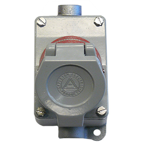 CPC12375 CPS 1-Gang Feed Through Explosionproof Receptacle Assembly With EFD Mounting Boxes, 120 to 240 V AC/24 V DC, 20 A, 3 Poles, 2 Wires