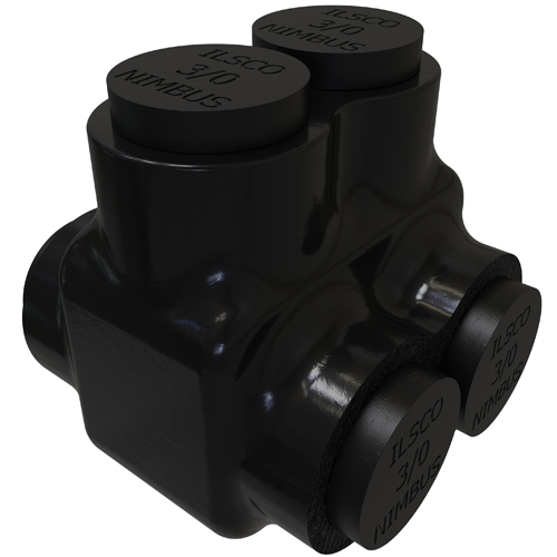 PBTD-2-3/0 NIMBUS Type PBTD 2-Sided Entry 2-Port Dual Rated Insulated Multi-Tap Connector, Aluminum/Copper Conductor, Aluminum