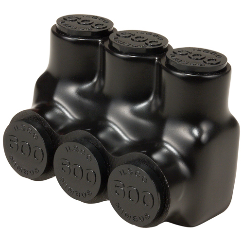 PBTS-3-1/0 NIMBUS Type PBTS 1-Sided Entry 3-Port Dual Rated Insulated Multi-Tap Connector, Aluminum/Copper Conductor, Aluminum