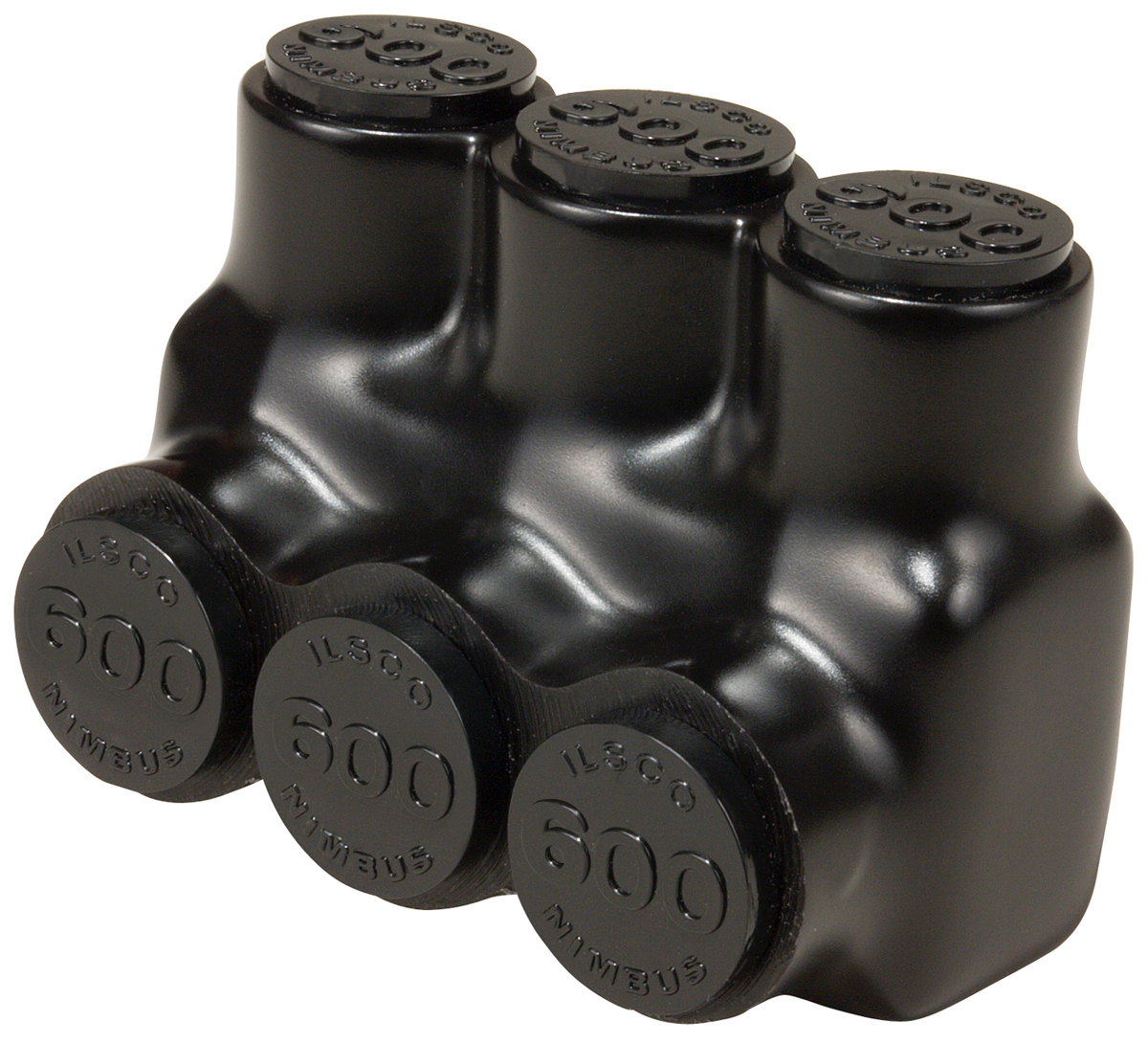 PBTS-3-750 NIMBUS Type PBTS 1-Sided Entry 3-Port Dual Rated Insulated Multi-Tap Connector, Aluminum/Copper Conductor, Aluminum