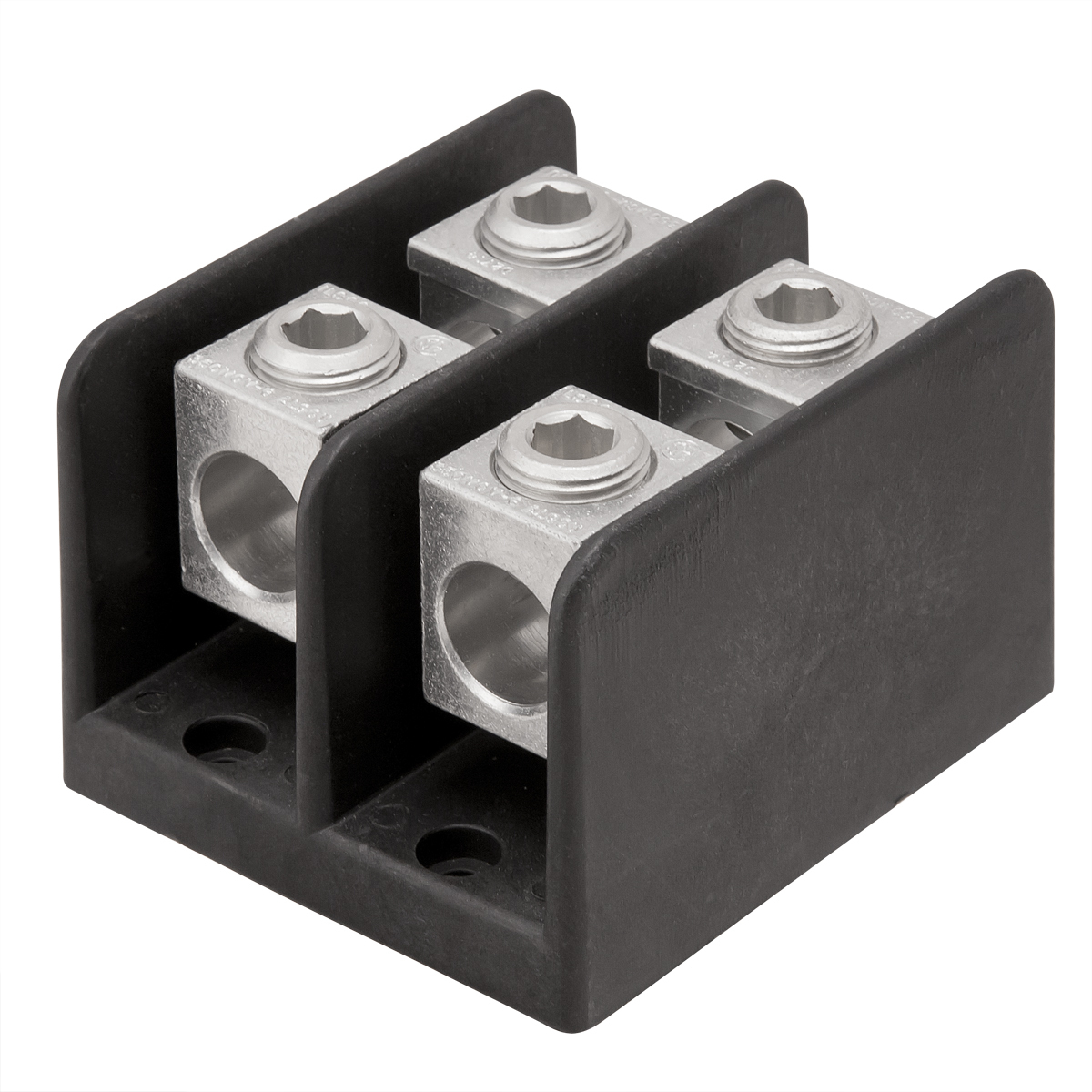 PDB-16-350-1 ClearChoice Type PDB Dual Rated Power Distribution Block, 600 V AC, 310 A, 1 Pole, 6 AWG to 350 kcmil, 14 to 2/0 AWG Wire, Aluminum Alloy