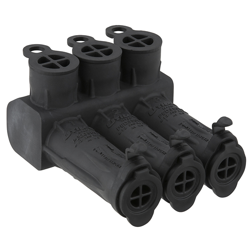 PED3-350SS-DB SafetySub Type PED-SS 3-Port Dual Rated Watertight Multi-Tap Connector, Aluminum/Copper Conductor, Aluminum