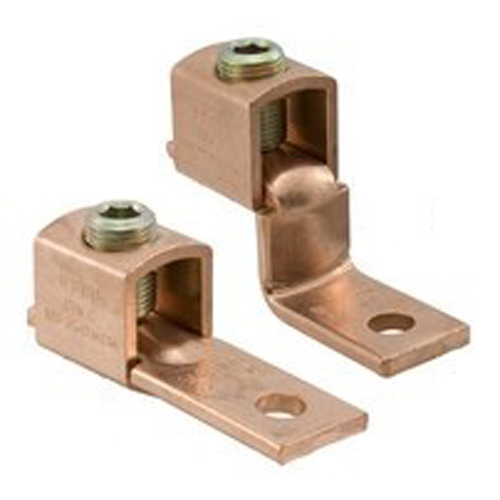 SAU-70 ClearChoice Type SAU Mechanical Lug, 14 to 4 AWG Copper Conductor, 1/4 in Stud, 1 Bolt Hole, Copper