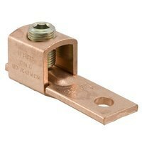 SLS-125 ClearChoice 1-Conductor Compact Mechanical Lug, 6 to 1/0 AWG Copper Conductor, 1/4 in Stud, 1 Bolt Holes, Copper