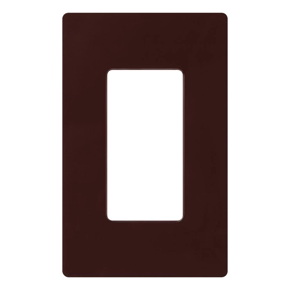 CW-1-BR Claro Wall Plate for Decorator/Designer Paddle Switches and Dimmers, 1 Gang, Gloss, Brown