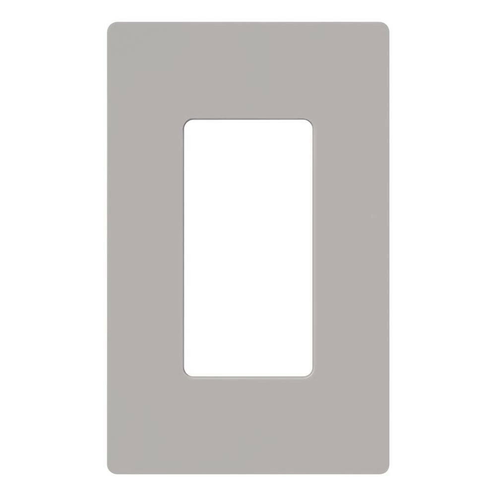 CW-1-GR Claro Wall Plate for Decorator/Designer Paddle Switches and Dimmers, 1 Gang, Gloss, Gray