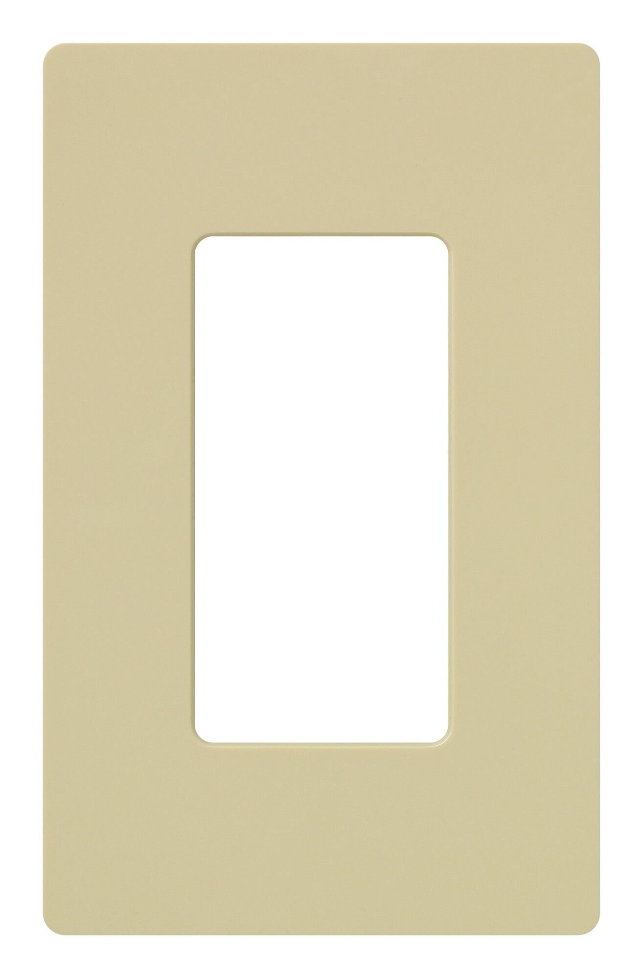 CW-1-IV Claro Wall Plate for Decorator/Designer Paddle Switches and Dimmers, 1 Gang, Gloss, Ivory