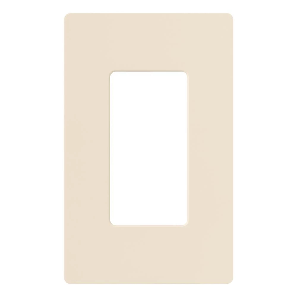 CW-1-LA Claro Wall Plate for Decorator/Designer Paddle Switches and Dimmers, 1 Gang, Gloss, Light Almond