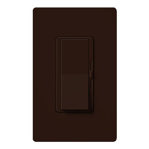 DVLV-600P-BR Diva MLV Dimmer Switch with Night Light, 450W, 600VA, 1 Pole, No Neutral Required, 120V, Brown