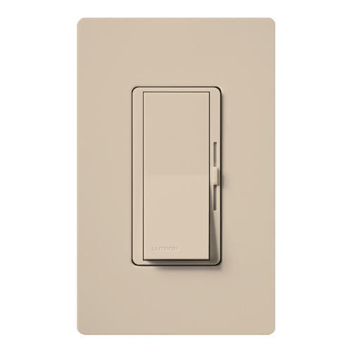 DVSC-10P-TP Diva Dimmer Switch with Night Light, 1000W Incandescent/Halogen, 1 Pole, 120V, Taupe