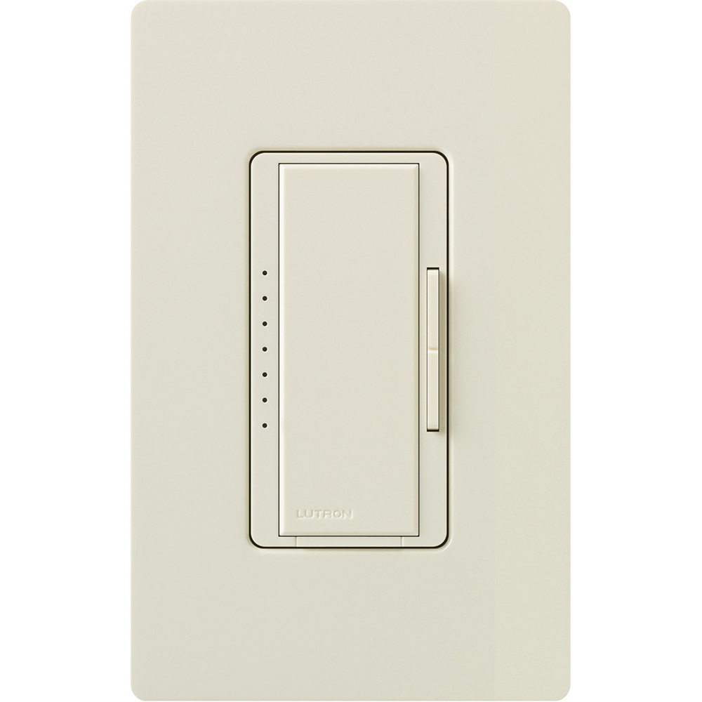 MA-1000-LA Maestro Dimmer, 1000W Incandescent/Halogen, 1 Pole/Multi-Location, 120V, Light Almond