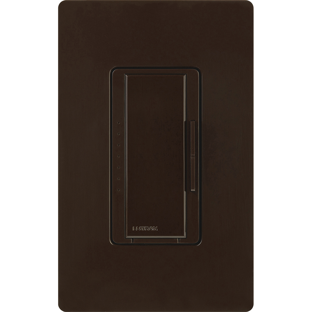 MAELV-600-BR Maestro ELV Dimmer Switch, 600W, 1 Pole/Multi-Location, Neutral Required, 120V, Brown