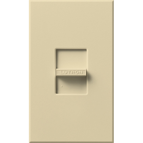 NF-10-IV Nova 3-Wire Dimmer Switch for Ballasts and LED Drivers with Wall Plate, 16 Amp, 1 Pole, 120V, Small Control, Ivory