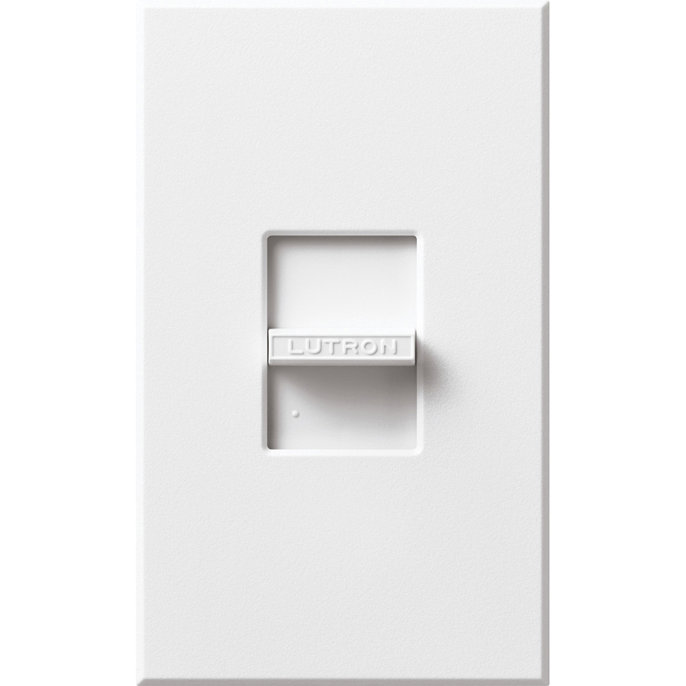 NF-10-WH Nova 3-Wire Dimmer Switch for Ballasts and LED Drivers with Wall Plate, 16 Amp, 1 Pole, 120V, Small Control, White