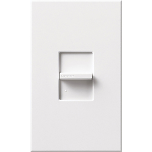 NT-600-WH Nova T Dimmer with Wall Plate, 600W Incandescent/Halogen, 1 Pole, 120V, Small Control, White