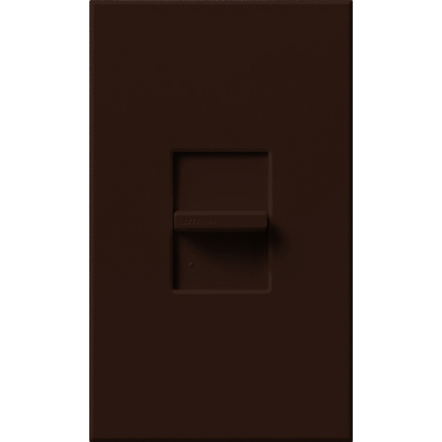 NTLV-600-BR Nova T MLV Dimmer Switch with Wall Plate, 450W, 600VA, 1 Pole, No Neutral Required, 120V, Small Control, Brown