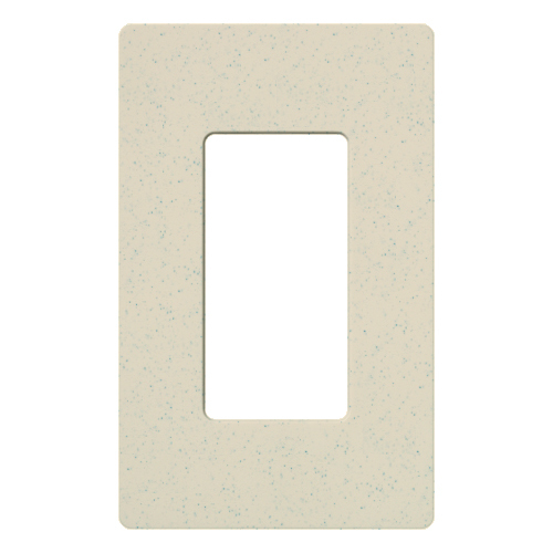 SC-1-LS Diva Satin Colors Designer Style Screwless Standard Wall Plate, 1 Gangs, 2.94 in W x 4.69 in H, Plastic, Limestone
