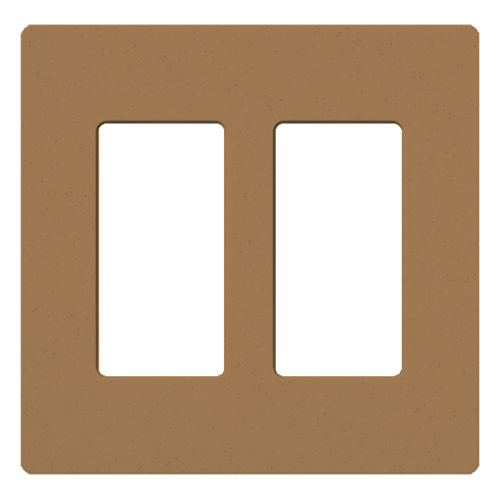 SC-2-TC Diva Satin Colors Designer Style Screwless Standard Wall Plate, 2 Gangs, 4.75 in W x 4.69 in H, Plastic, Terracotta
