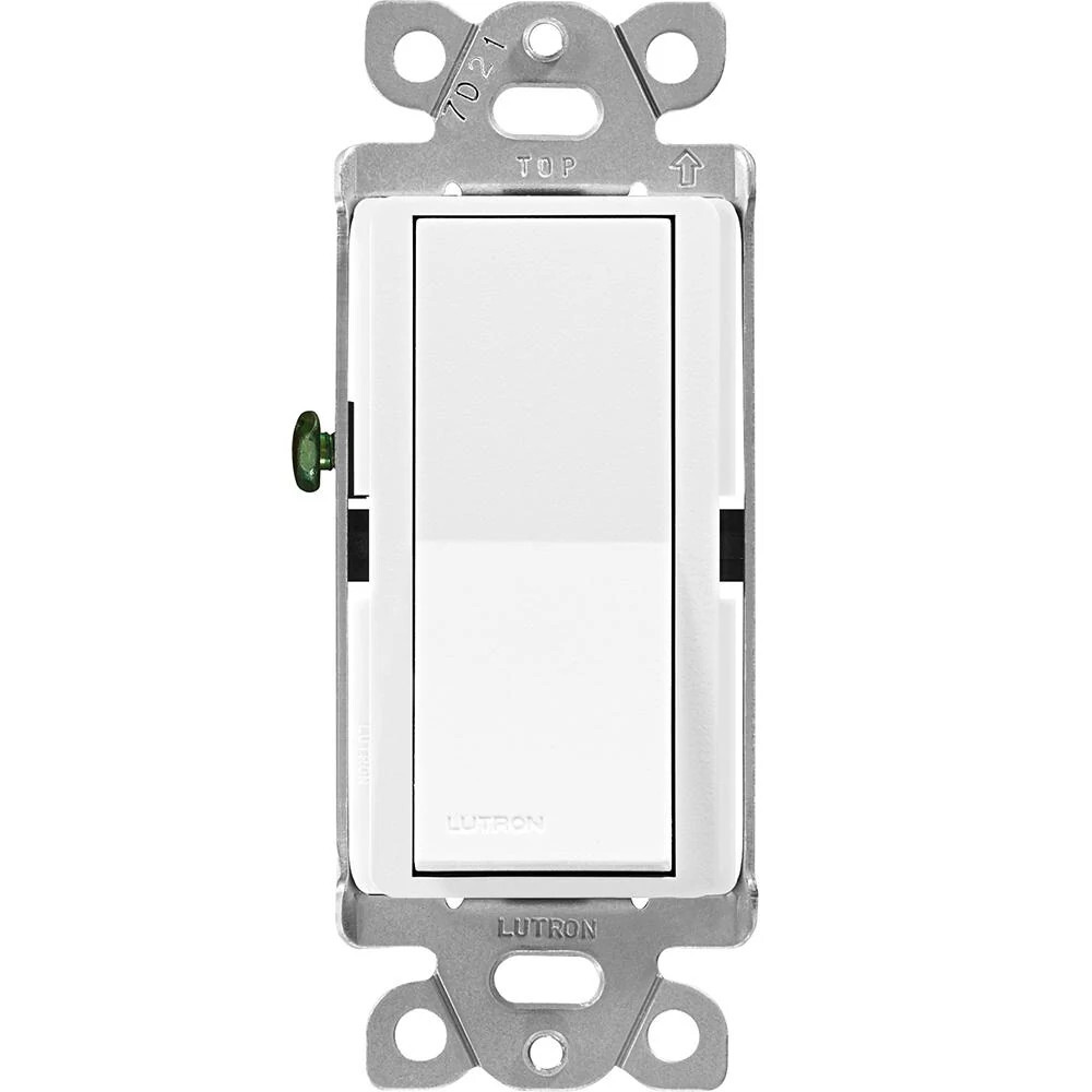 SC-3PS-SW Claro On/Off Rocker Switch, 15 Amp, 1 Pole/3-Way, Satin, Snow