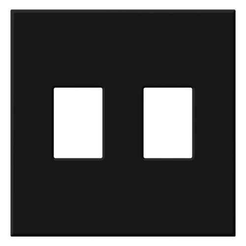 VWP-2-BL Architectural Wall Plate for Nova T Dimmers and Switches, 2 Gang, Matte, Black