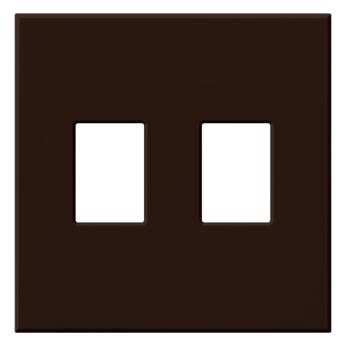 VWP-2-BR Architectural Wall Plate for Nova T Dimmers and Switches, 2 Gang, Matte, BR, Brown