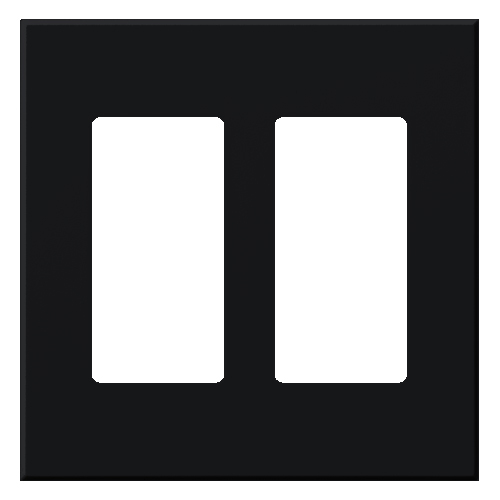 VWP-2R-BL Architectural Wall Plate for Accessories, 2 Gang, Matte, Black