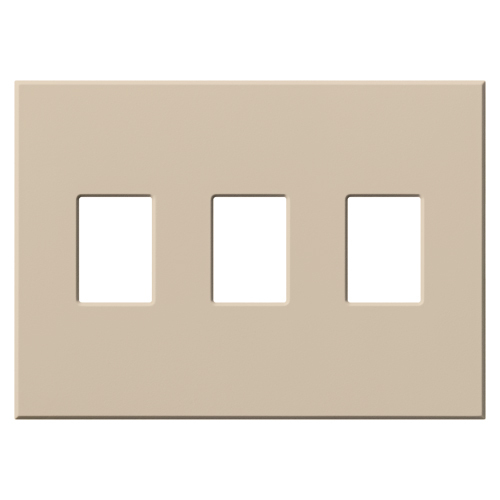 VWP-3-TP Architectural Wall Plate for Nova T Dimmers and Switches, 3 Gang, Matte, Taupe