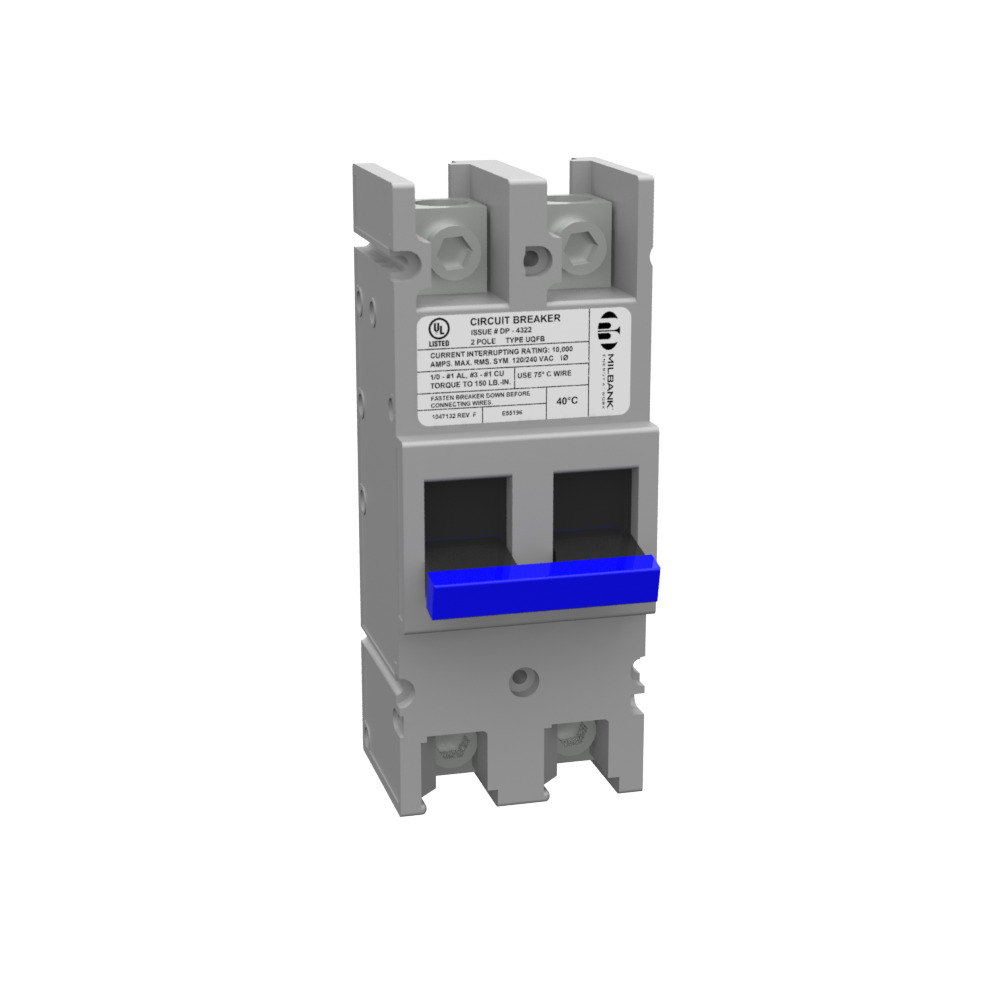 MILBANK 100 AMP 2 POLE 240 VOLT BOLT-ON 22K AIC