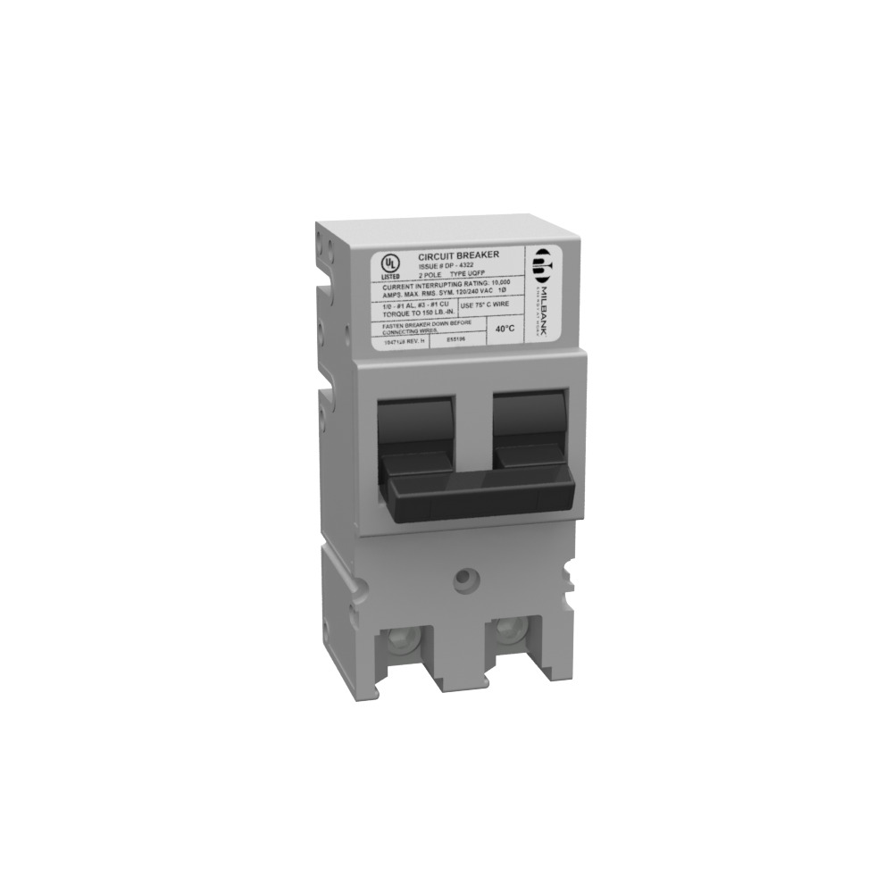 MILBANK 100 AMP 2 POLE 240 VOLT PLUG-IN 10K AIC