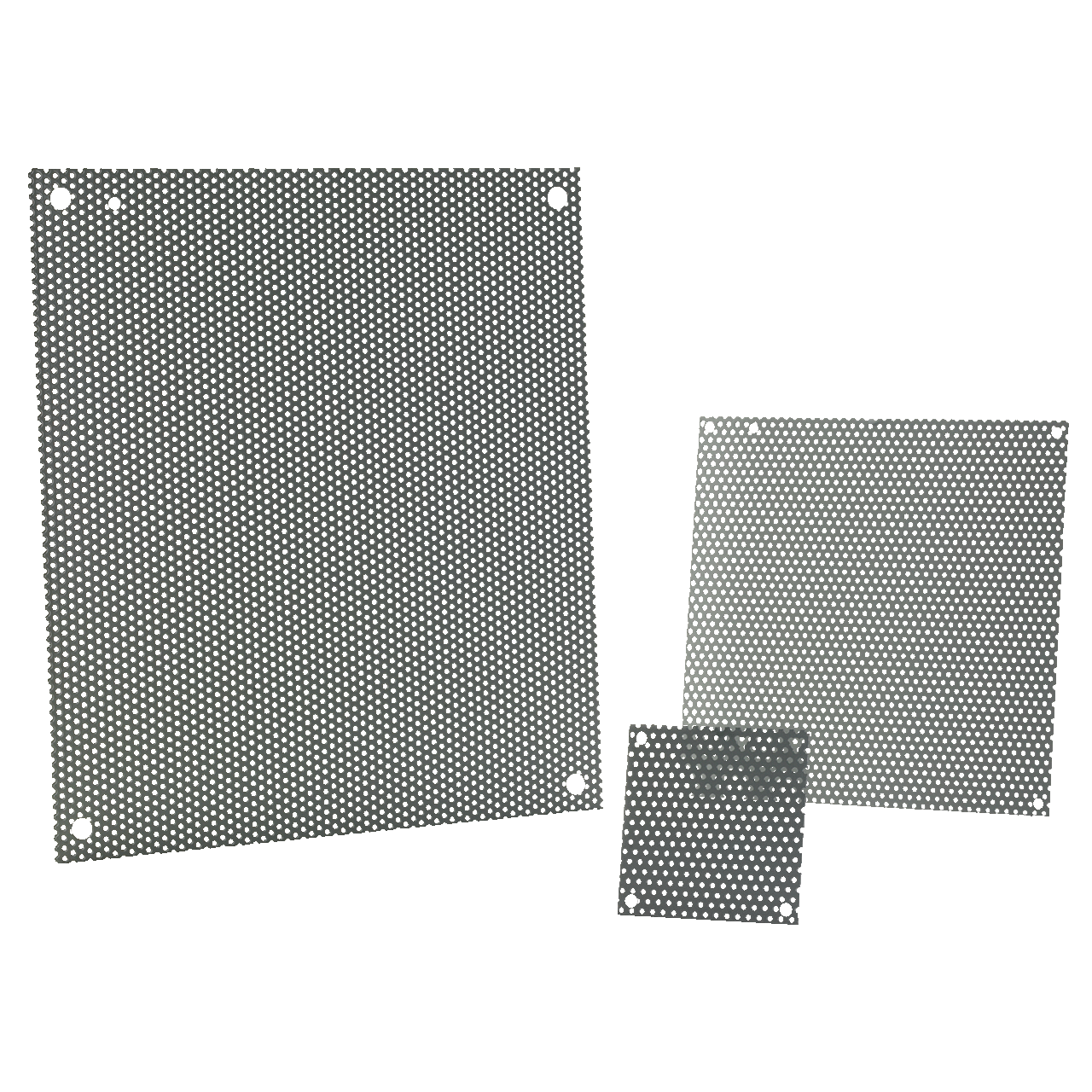 A36N30MPP PNLP Perforated Panel, 26-1/2 in W x 32 in H, 16 ga Steel, Gray