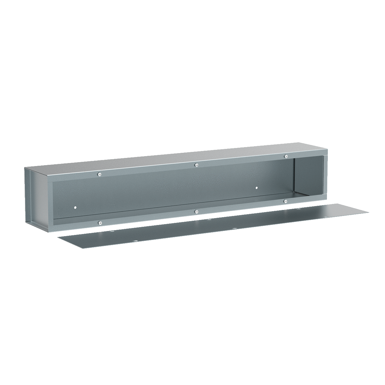 A4448T1T F40T1 Long Wiring Trough, 48 in L x 4 in W x 4 in H, Flat Cover, Steel