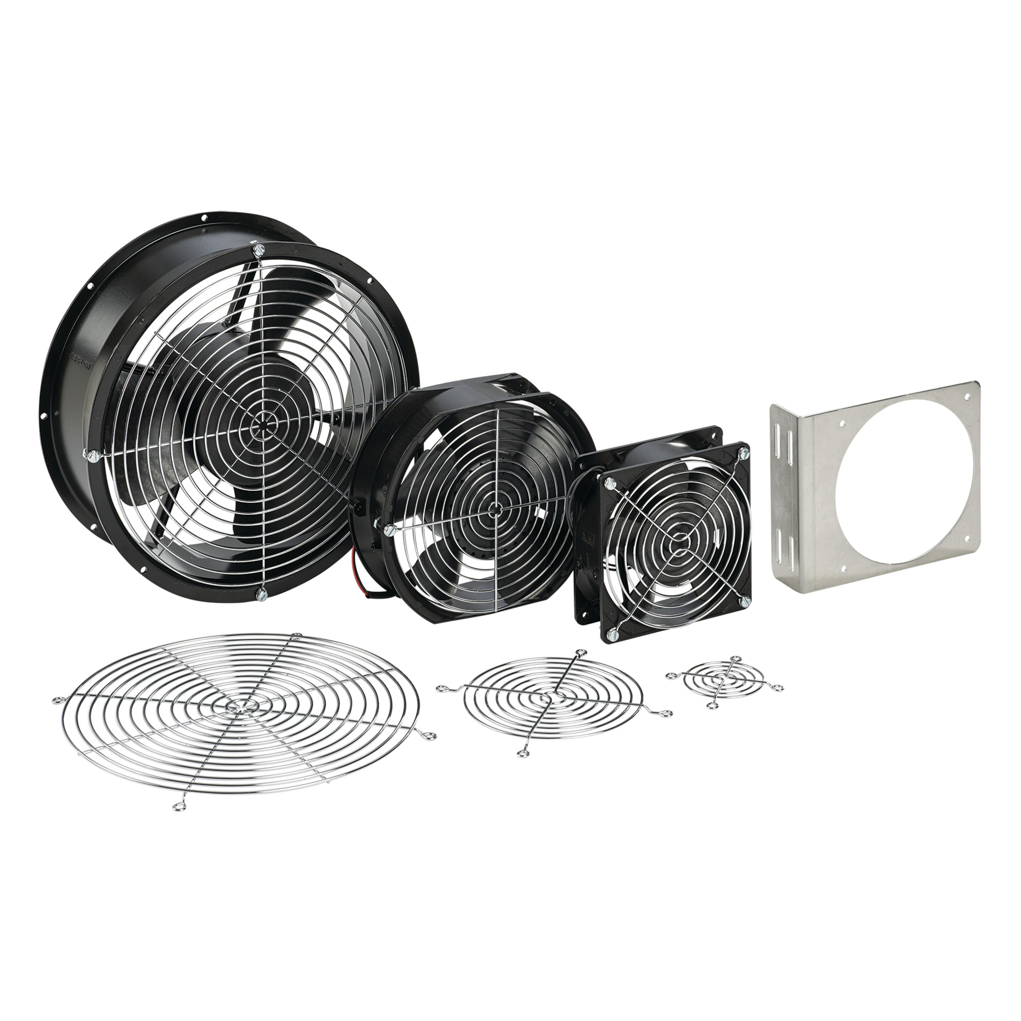 A4AXFN D85 Compact Axial Fan, 115 V AC, 0.21/0.26 A, 17/15 W Power Rating, 85/100 cfm Air Flow