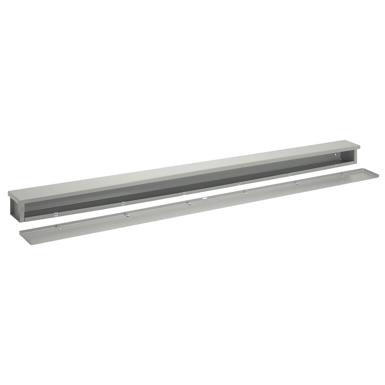 A8860RT F40PT Wiring Trough, 60 in L x 8 in W x 8 in H, Slip-On Removable Cover, Steel