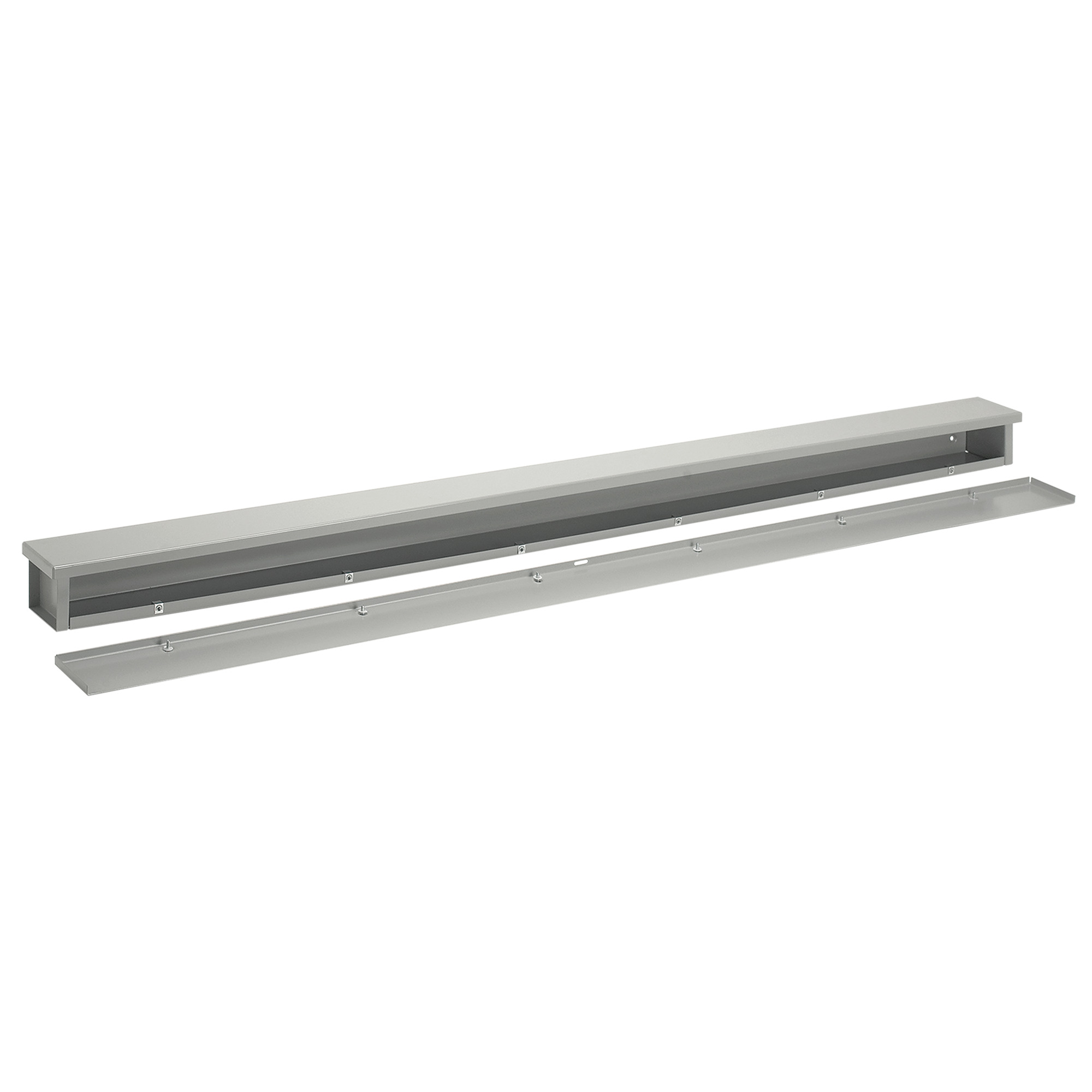 A8872RT F40PT Wiring Trough, 72 in L x 8 in W x 8 in H, Slip-On Removable Cover, Steel