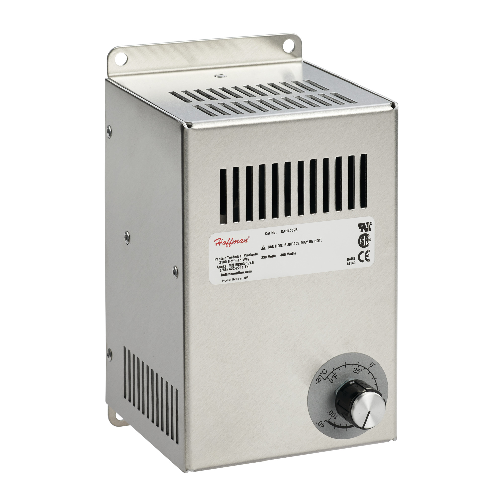 DAH4002B D85 Electric Heater, 400 W, 230 V AC, Panel Mount