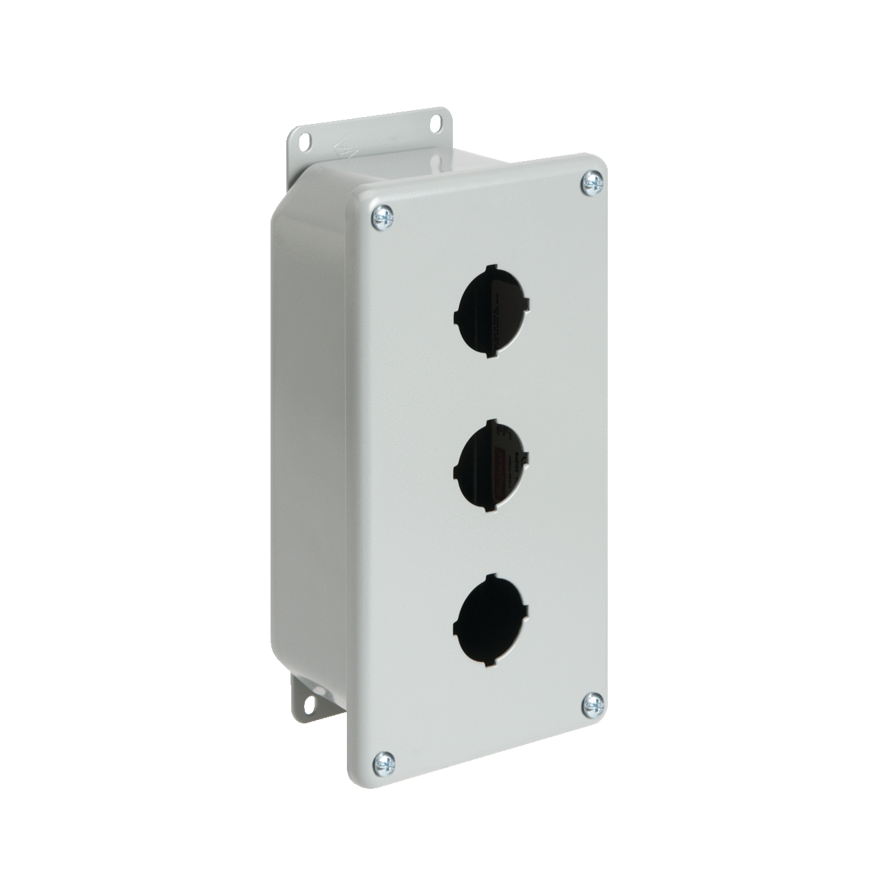 E1PBGXM PB1 Deep Pushbutton Enclosure, 3-1/4 in L x 2-3/4 in W x 3-1/2 in D, 1 Outlets, NEMA 12/IP65 NEMA Rating, Steel